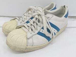 ◇ adidas アディダス SUPER STAR 80s G61068 スニーカー シューズ サイズ24.0cm ホワイト ブルー系 レディース E