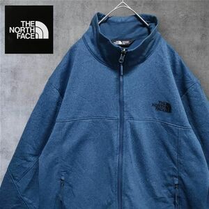 【1004】THE NORTH FACE ザノースフェイスUSA規格WINDWALLウィンドウォールソフトシェルジャケットブルゾンワンポイント刺繍ロゴサイズＬ