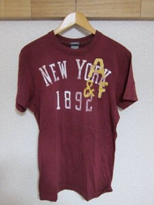 Abercrombie & Fitch Tシャツ えんじ色 M アバクロ