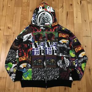 ★2XL★ Album Monogram shark full zip hoodie シャーク パーカー a bathing ape BAPE エイプ ベイプ アベイシングエイプ XXL yz2