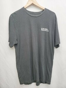 ◇ VOLCOM ボルコム バックプリント 半袖 Tシャツ カットソー サイズL ダークグレー系 メンズ P