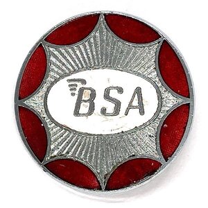 ＢＳＡ スター ピンバッジ バーガンディ/シルバー BSA Star Pin Burgundy/Silver バイク バイカー 英車 UK Pins Biker