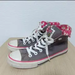 VANS バンズ ハイカットスニーカー グレー/ピンク 24cm