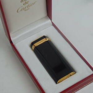 1円スタート激レア Cartier カルティエ ゴールド ブラック ローラー ガスライター 箱付き 32275 11-2