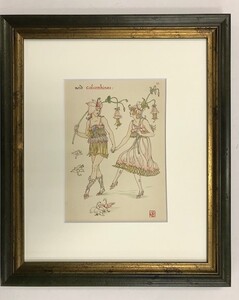 【特価】　≪　　ウォルター　クレイン　　≫　 オリジナルリトグラフ【石版画】 　FLOWERS　FROM　SHAKESPEARES　GARDEN　ⅩⅩⅢ　 1906年