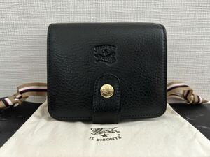 ★未使用 現行モデル★IL BISONTE イルビゾンテ 本革 オールレザー コンパクト 財布★札入れ,小銭入れ付★イタリア製★