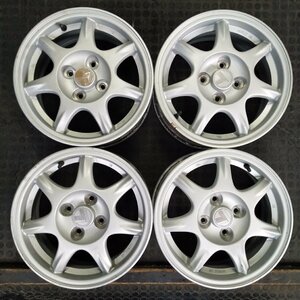 管理番号：W12-102【4本価格】【14x6J 4x100 ET+45 ハブ54】マツダMAZDA純正・ロードスター等・直接引取可能