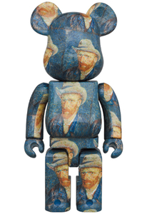 送料無料 新品 MEDICOM TOY メディコム・トイ BE@RBRICK ベアブリック Van Gogh Museum Self-Portrait with Grey Felt Hat 1000％ ゴッホ