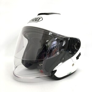 SHOEI J-Cruise ジェットヘルメット ピンロックシート装着 内装洗濯済 XLサイズ ルミネスホワイト バイク用品 ◇TA1234