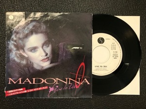 【貴重】マドンナ Madonna - Live to tell(日本盤プロモ白レーベルかつ貴重な黒盤の差込ジャケット仕様)