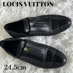 LOUIS VUITTON  スニーカー　モノグラム　ジップ  24.5cm 黒