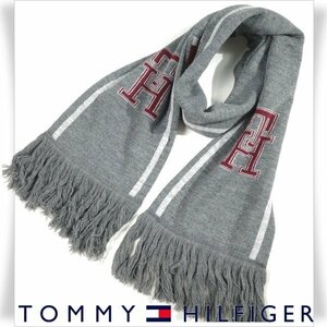 新品1円～★定価1.2万 TOMMY HILFIGER トミー ヒルフィガー イタリア製 アルパカ プレッピーフットボールマフラー ストール 本物◆6062◆