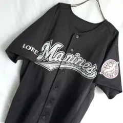 90s 希少 千葉ロッテマリーンズ 野球  ビジターユニフォーム 半袖  ウェア