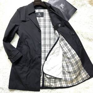 絶版2wayライナーBURBERRY BLACKLABELナポレオンコートキルティングライナーL~Mノバチェック柄チェスターブラレバーバリーブラックレーベル