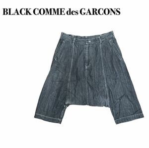 AD2011 BLACK COMME des GARCONS ブラックコムデギャルソン デニム サルエルパンツ 変形 ジーンズ 黒ブラック M