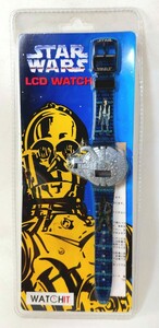 ☆1997年当時物!スターウォーズ STARWARS LCD WATCH「ミレニアムファルコン号 ハンソロ&チューバッカ」デジタルウォッチ 腕時計 グッズ