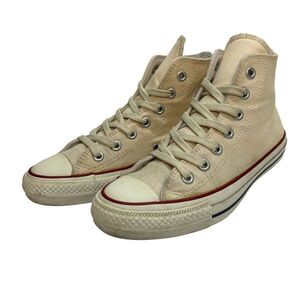 D804 CONVERSE コンバース オールスター チャックテイラー レディース ハイカットスニーカー US5.5 24.5cm ホワイト キャンバス