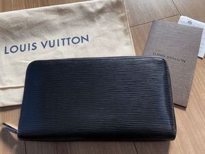 ファスナー新品交換済！LOUIS VUITTON ルイ・ヴィトン エピ ジッピー オーガナイザー 長財布 M63852 ブラック ノワール