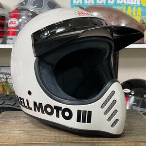 ★BELL Moto-3 CLASSIC GLOSS WHITE ベル モト3 復刻版 オフロードヘルメット ホワイト/XL ◆バイク フルフェイス ジェット 輸入品 即納