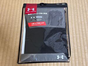 UNDER ARMOUR メンズ ベースレイヤー フィッティド ロングスリーブクルーシャツ（ブラック） 新品未開封 定価3960円 野球 アンダーシャツ