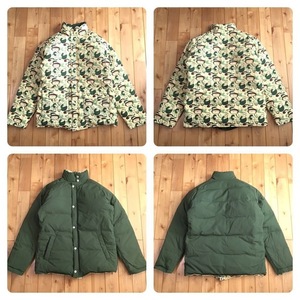 ★リバーシブル★ Milo camo ダウンジャケット Mサイズ a bathing ape BAPE reversible down jacket エイプ ベイプ マイロ NIGO yi88