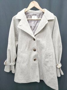 ■ ⊇ OLIVE des OLIVE オリーブ デ オリーブ 長袖 コート サイズF モカ グレー系 レディース P