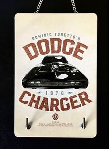 即決★DODGE CHARGER ダッジチャージャー1970 キーフック ブリキ看板 壁掛け インテリアプレート　ワイルドスピード デスプルーフ アメ車