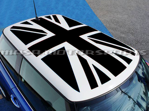 BMW MINI ミニクーパーR50/R53/R56 ユニオンジャックルーフカスタムカーボンシート カット済み 外装 パーツ イギリス国旗