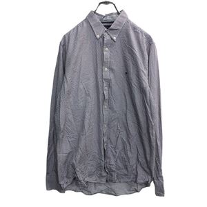 TOMMY HILFIGER 長袖 柄シャツ Lサイズ トミーヒルフィガー スリムフィット ドット 古着卸 アメリカ仕入 t2207-4003