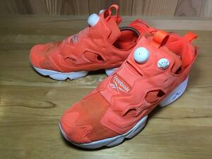 ★Reebok リーボック INSTAPUMP FURY ポンプ フューリー OG オレンジ×オレンジ 27.0cm Used 検 クラシック スニーカー