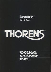 Thorens TD126MkIIIC/TD126MkIIIBC/TD115Cのカタログ トーレンス 管7535