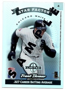 MLB DONRUSS LIMITED PROMOTION SAMPLE Frank Thomas フランク・トーマス プロモーションサンプル 新品ミント状態品 