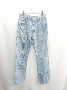 ◇ Levi Strauss&Co. ダメージ加工 デニムパンツ サイズW30/L32 ライトブルー系 レディース E