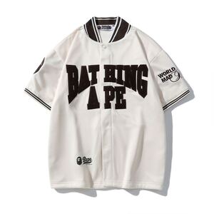 【人気デザイン】a bathing ape tシャツ アベイシングエイプ bape 半袖 Tシャツ ベースボールユニフォーム メンズ レディース 男女兼用