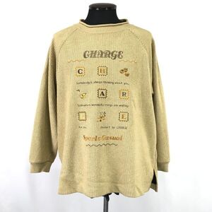 レナウン/日本製★CHARGE/チャージ★ニットプルオーバートレーナー【レディースL/beige/ベージュ】Tops/Shirts◆BH684