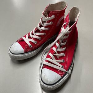 コンバース converse ハイカット レディース 24.5㎝ 赤 レディース オールスター レッド