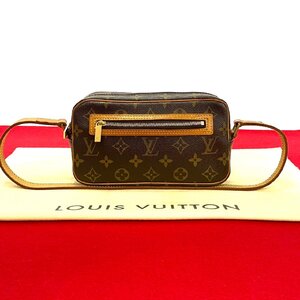 極 美品 LOUIS VUITTON ルイヴィトン ポシェット シテ モノグラム レザー ショルダーバッグ セミショルダー ハンドバッグ ブラウン 31545