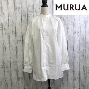 MURUA　ムルーア　シャツワンピース　2サイズ　ホワイト　S5.5-213　USED