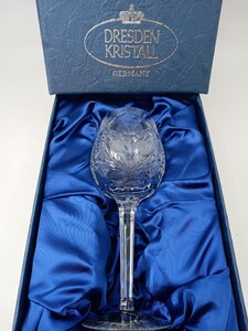 【未使用品】DRESDEN KRISTALL ドレスデンクリスタル ワイングラス　ハンドカット