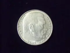 ⊞ドイツ軍＊１９３７年＊２マルク銀貨＊ミントマークD（実物）