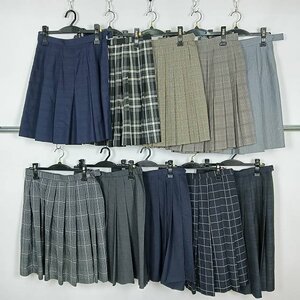 スカート 夏物 w69～w72 吊りスカート1枚 1円 中古 制服 学生服 東京町田総合高校 栃木宇都宮南高校 10枚 セット 詰合わせ 39CS-825 DF