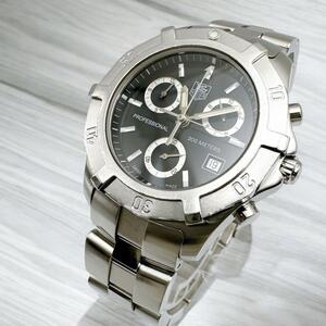 稼働品 TAGHEUER タグホイヤー エクスクルーシブ 腕時計 メンズ ウォッチ クロノグラフ カレンダー 回転ベゼル CN111F クオーツ 電池式