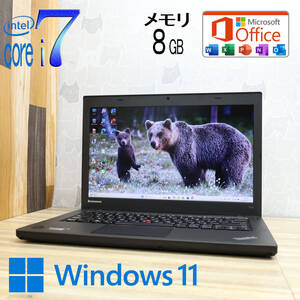 ★英字KB/米国言語OS★超美品 4世代i7！SSD180GB メモリ8GB★T440 Core i7-4600U Webカメラ Win11 MS Office2019 H&B ノートPC★P82082