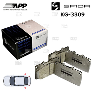 APP エーピーピー SFIDA KG-3309 (リア) レガシィB4 S401/S402/STI BES/BL5/BL9改 02/11～ ブレンボ (609R-KG3309