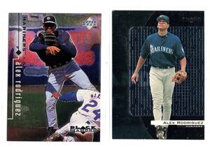 MLB 1999＆2000 UD BLACK DIAMOND Alex Rodriguez アレックス・ロドリゲス　A・ロッド　2枚セット　新品ミント状態品