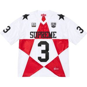 【新品未使用】 24AW 25 新品 SUPREME シュプリーム STAR FOOTBALL JERSEY フットボールジャージ Tシャツ カットソー 半袖 ホワイト WHITE