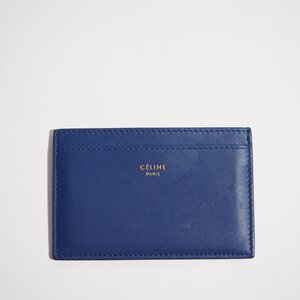 M9026f1　▼CELINE セリーヌ▼　バイカラー レザー カードケース ネイビーブルー × キャメル フィービー期 rb