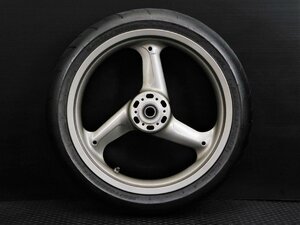 140【評価A】 ドゥカティ 748 モノポスト 純正 brembo ブレンボ フロント ホイール MT3.50×17 タイヤ 山1分 DUCATI748 916 996 998