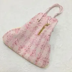 新品未使用　POPUP限定　Charmant sac ツイード巾着バッグ