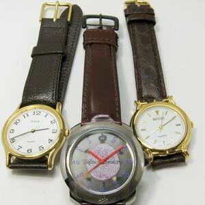 腕時計ジャンクセット(d01)シチズンベガ、ベネトン、ケント計3点